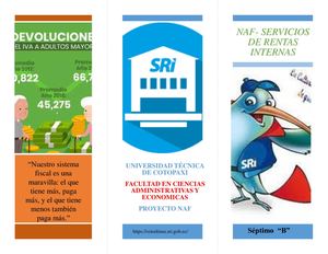 Tríptico De Deberes Formales Y Devolución De Iva