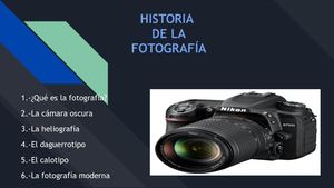 Historia de la Fotografía