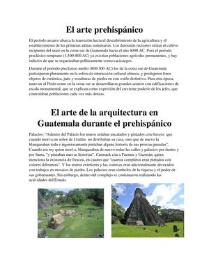 El Arte Prehispánico