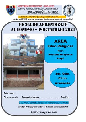 6) F A 3er Gdo Religión Avanzado Ii Bimestre (1)