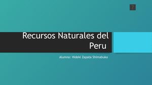 Recursos Naturales Del Peru Ppt Terminado