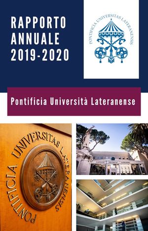 Rapporto Annuale 2019-2020 Pontificia Università Lateranense