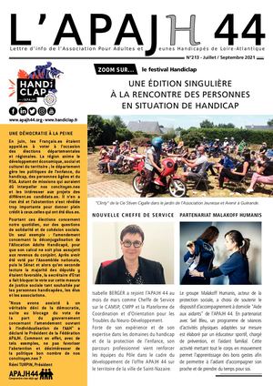Le Journal de l'APAJH 44 // N°213 Juillet-Septembre 2021