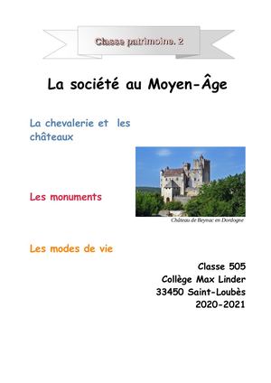 La société au Moyen Âge