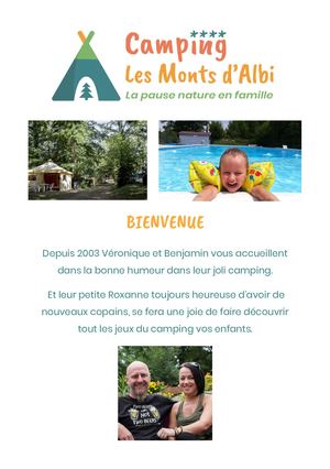 Livret d' Accueil Camping Les Monts d'Albi