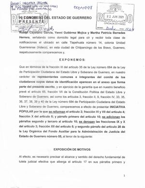 Iniciativa Popular  Fondo Auxiliar