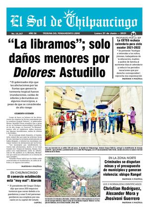 El Sol De Chilpancingo - 21 Junio  2021