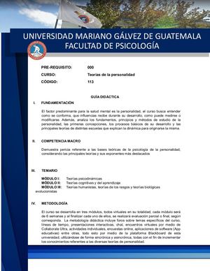 113 Teorias De La Personalidad