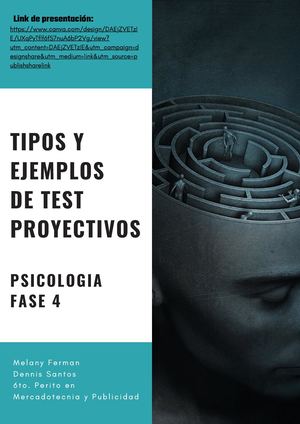 Psicología Fase 4 -Tipos De Test Proyectivos-