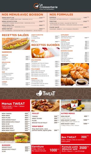 Total Energies Croissanterie Tweat Menu