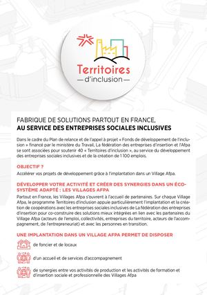 Plaquette de présentation territoires d'inclusion