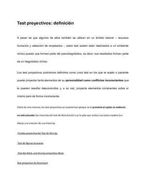Test Proyectivos