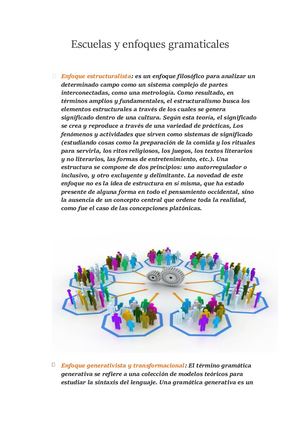 escuelas y enfoques gramaticales