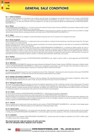 PAGINA 100 GENERAL SALE CONDITIONS