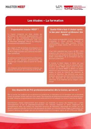 Présentation Master MEEF