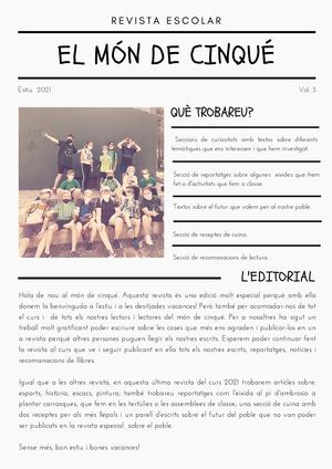 El Món De Cinqué Estiu