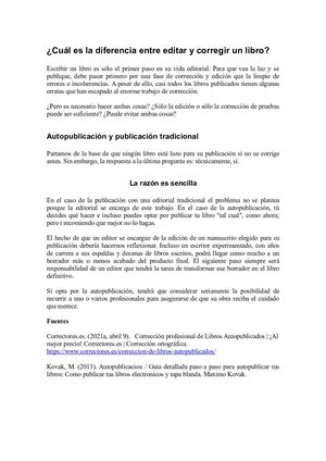 Cuál Es La Diferencia Entre Editar Y Corregir Un Libro