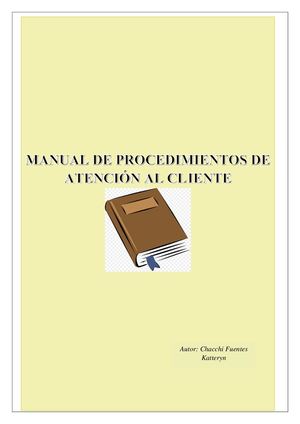 Manual De Procedimiento de atención al cliente