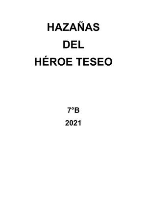Hazañas Del Héroe Teseo, 7° Burbuja A