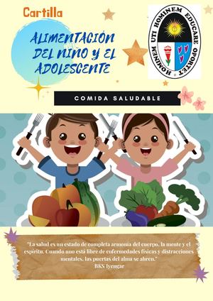 Alimentación Del Niño Y El Adolescente