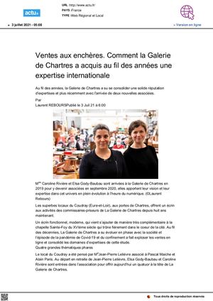 08/07/2021 - Chartres - Comment La Galerie De Chartres A Acquis Au Fil Des Années Une Expertise Internationale