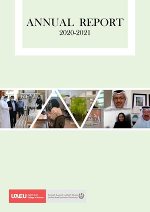College of Science - UAEU - Annual Report 2020-2021 - Brief Version