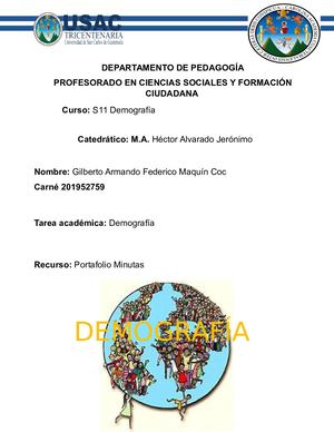 Portafolio - Demografía