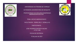 El Hecho Andragógico Diapositivas Aracelly