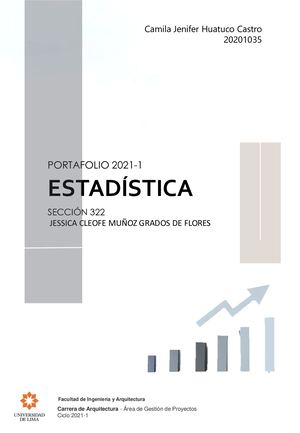 Portafolio Estadística 322 Huatuco Camila