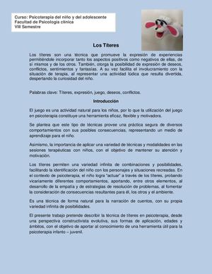 Clase 2 Los Títeres