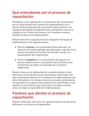 Qué Entendemos Por El Proceso De Capacitación