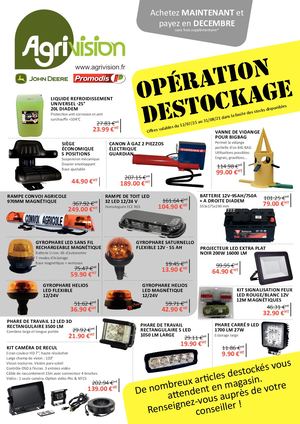 Déstockage AGRIVISION 2021