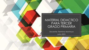 Material Didactico Para Tercer Grado Primaria
