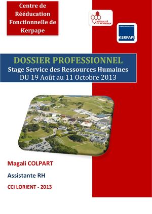 Dossier Professionnel Magali Colpart Arh 2013 Cmrrf De Kerpape Ploemeur