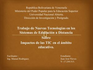 Mapa Conceptual  Impacto de las TIC en el sector educativo