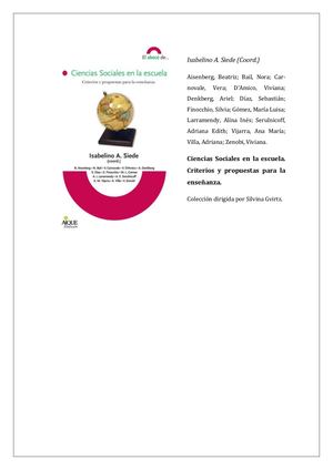 Ciencias Sociales En La Escuela Siede