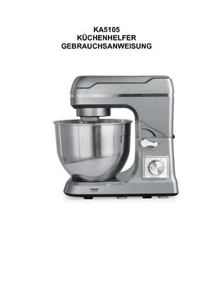 Notice Robot Pâtissier_DE