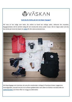 Vad ska du tänka på när du köper bagage?