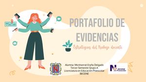 Portafolio De Evidencias Estrategias del trabajo docente