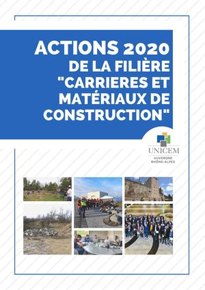Bilan des Actions 2020 Unicem Aura