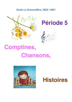 Ps Comptines Et Histoires Période 5