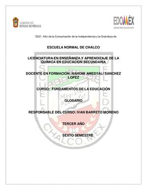 Actividad 4 Sánchez Nahomi Glosario De Términos LEAQES3