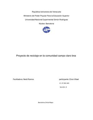 Proyecto Comunitario Fase Iv