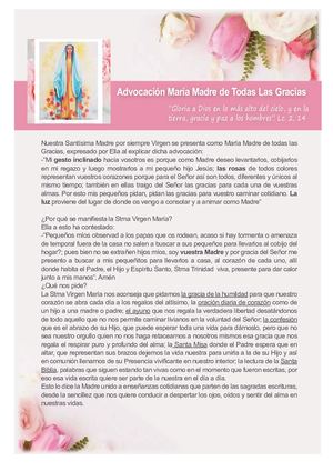 Maria Madre De Todas Las Gracias