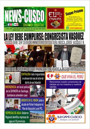 DIARIO NEWS CUSCO 13 De Julio