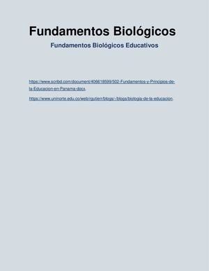 Fundamento Biológico
