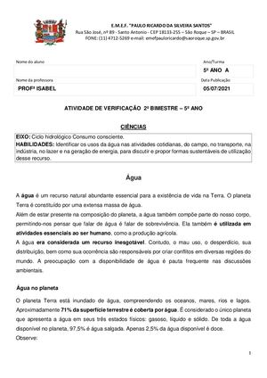Fundamental 5 Ano