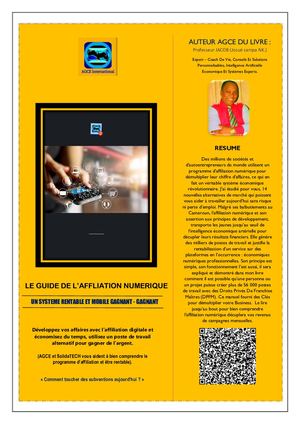 Le Guide De L'Affiliation Numérique Et Ses Récompenses. Premium et Platinum plus (L'intelligence Economique Artificielle)