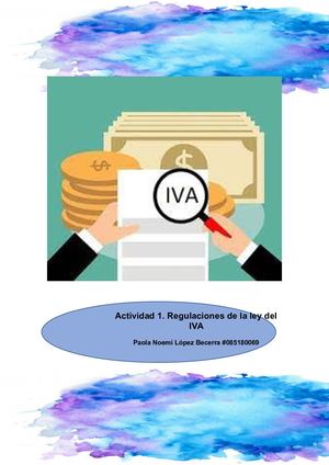 Actividad 1 Regulaciones De La Ley Del Iva