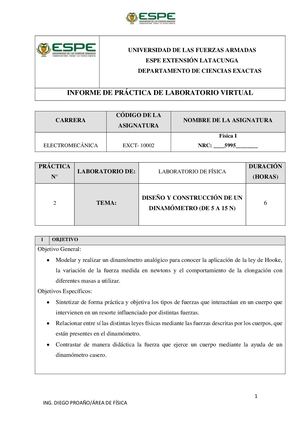 Cajamarca Isaac Diseño Y Construccion De Un Dinamometro